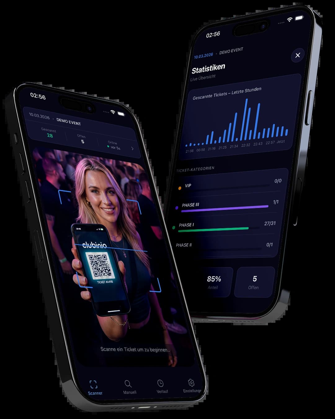 Scanner-App für reibungslosen Einlass